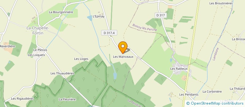 localisation de l'entreprise PERCHE NEGOCE à LA CHAPELLE FORTIN