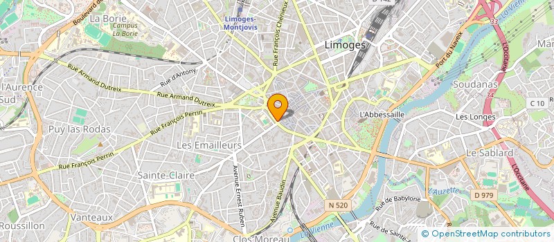 localisation de l'entreprise PERCHLOE à LIMOGES