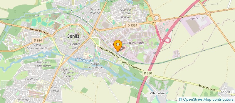 localisation de l'entreprise PERCOT  SENLIS