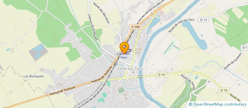 localisation de l'entreprise PERCUFRANCE à LISLE-SUR-TARN