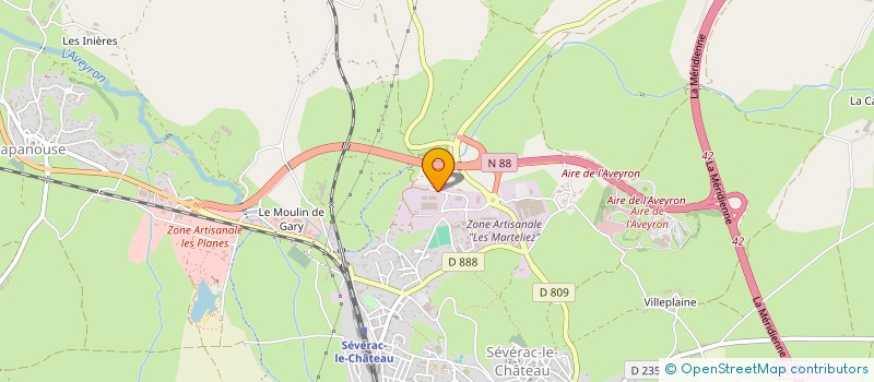 localisation de l'entreprise PERE - VIVIEN  SEVERAC D'AVEYRON