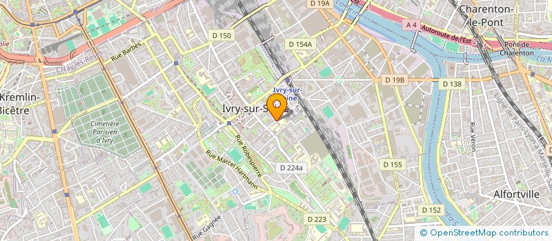 localisation de l'entreprise PEREBAT 94  IVRY-SUR-SEINE