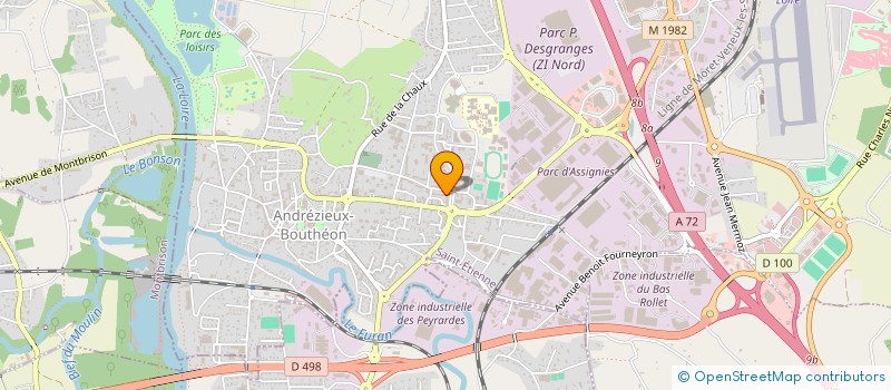 localisation de l'entreprise PEREIRA SURGELES à ANDREZIEUX-BOUTHEON