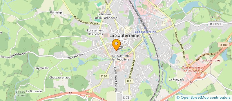localisation de l'entreprise PERENITE INVESTISSEMENTS à LA SOUTERRAINE