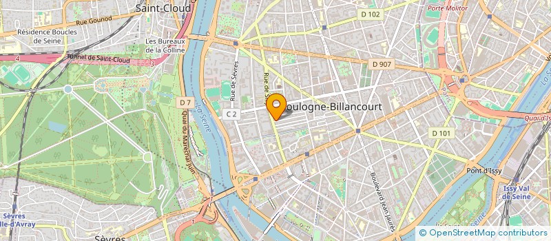 localisation de l'entreprise PERES & FILS IMMOBILIER à BOULOGNE-BILLANCOURT