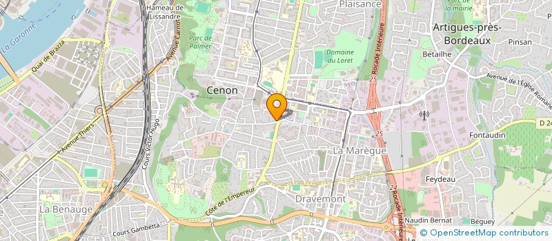 localisation de l'entreprise PEREY LE TRIANON  CENON