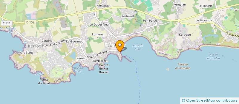 localisation de l'entreprise PEREZ à PLOEMEUR
