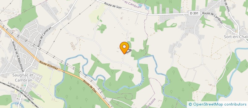localisation de l'entreprise PEREZ  SAUGNAC-ET-CAMBRAN