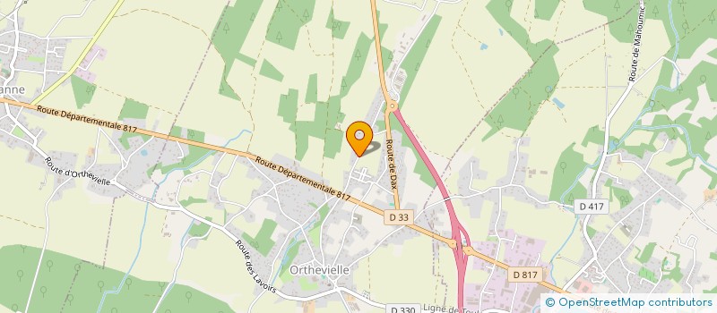 localisation de l'entreprise PEREZ  ORTHEVIELLE