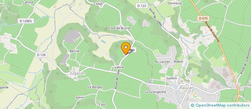 localisation de l'entreprise PEREZ MICHEL TRAVAUX ENTRET SERV VIGNOB  JUGAZAN