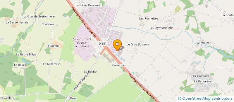 localisation de l'entreprise PEREZ - TESTARD à VIGNEUX-DE-BRETAGNE