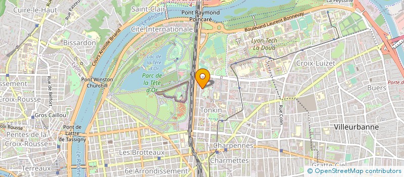 localisation de l'entreprise PERF +  VILLEURBANNE