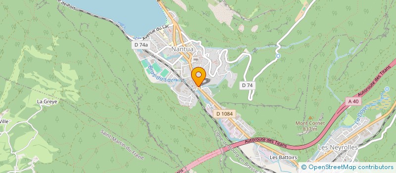 localisation de l'entreprise PERFECTIONNEMENT NATATION  NANTUA