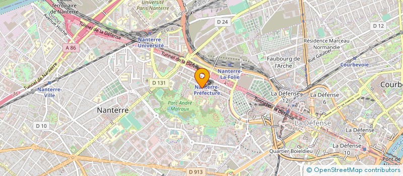 localisation de l'entreprise PERFECTUDE à NANTERRE