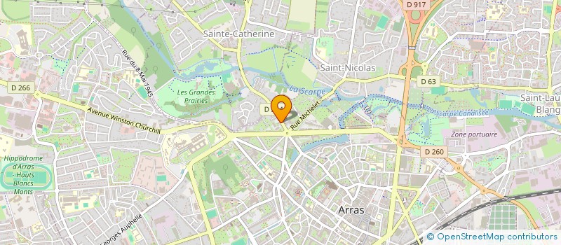 localisation de l'entreprise PERFN TENNIS à ARRAS