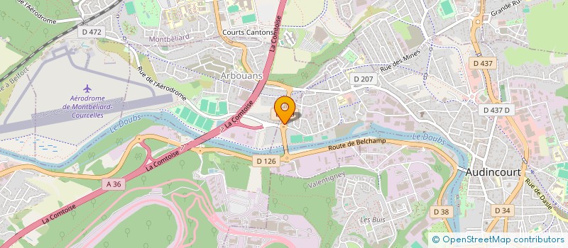 localisation de l'entreprise PERFORMANCE 25  ARBOUANS