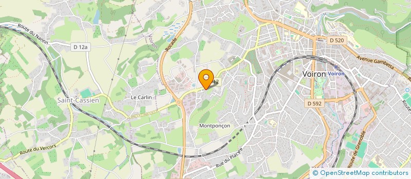 localisation de l'entreprise PERFORMANCE AUTOMOBILES à VOIRON