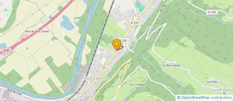 localisation de l'entreprise PERFORMANCE CAR ISERE  VILLARD-BONNOT