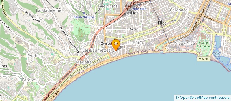 localisation de l'entreprise PERFORMANCE ICI(PERFO INT CRED INTERENTR à NICE