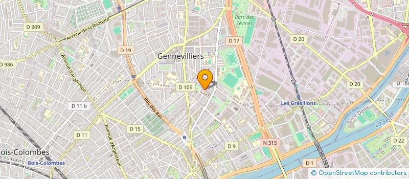 localisation de l'entreprise PERFORMANCE LAB  GENNEVILLIERS