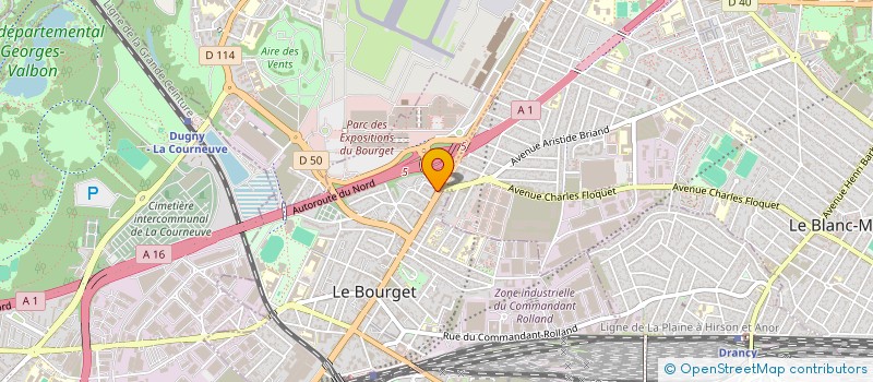 localisation de l'entreprise PERFORMANCE PARTNER AUTOMOBILE à LE BOURGET