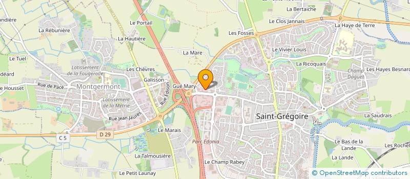 localisation de l'entreprise PERFORMANCE PROMOTION ATLANTIQUE  SAINT-GREGOIRE
