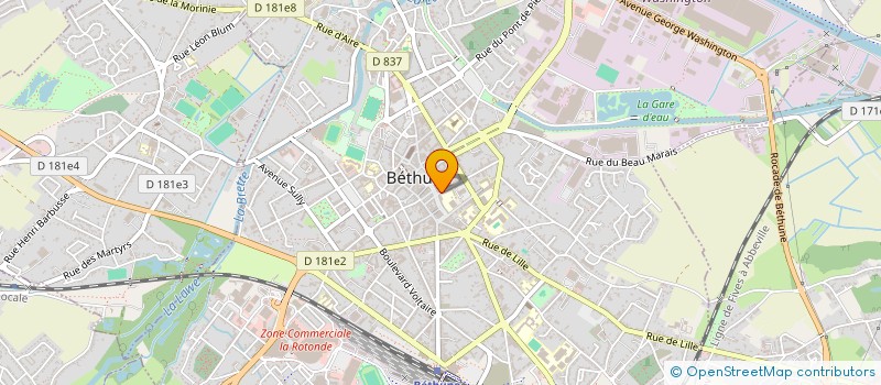 localisation de l'entreprise PERFORMANCE RADIO à BETHUNE