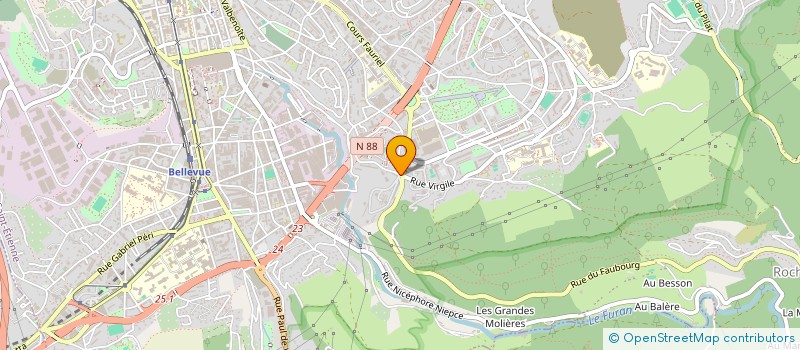localisation de l'entreprise PERFORMANCES ASSISTANCE SARL à SAINT-ETIENNE