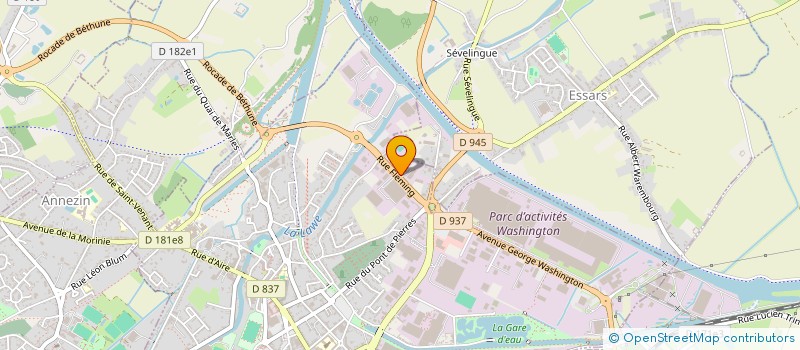 localisation de l'entreprise PERFORMANCES CONSEILS à BETHUNE