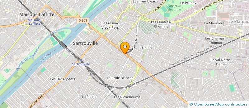 localisation de l'entreprise PERFORMANCES MOTORSPORTS  SARTROUVILLE