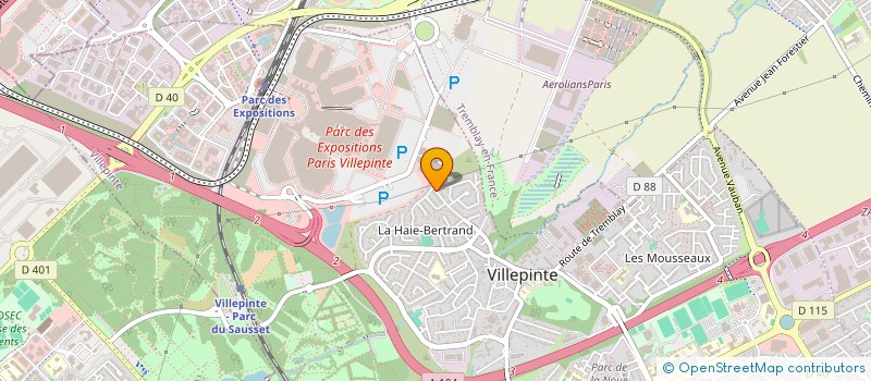 localisation de l'entreprise PERFORMDANSE à VILLEPINTE
