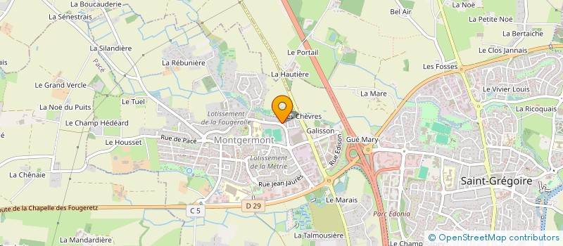 localisation de l'entreprise PERGOLESI  MONTGERMONT