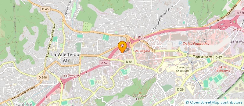 localisation de l'entreprise PERI 1 à LA VALETTE DU VAR