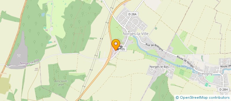 localisation de l'entreprise PERI-BAT  NORGES-LA-VILLE