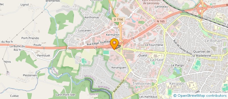localisation de l'entreprise PERI-G BROCELIANDE à VANNES