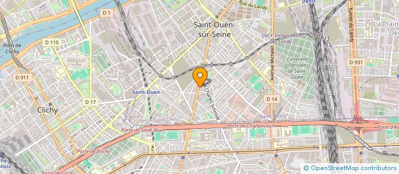 localisation de l'entreprise PERI GARIBALDI à SAINT-OUEN-SUR-SEINE