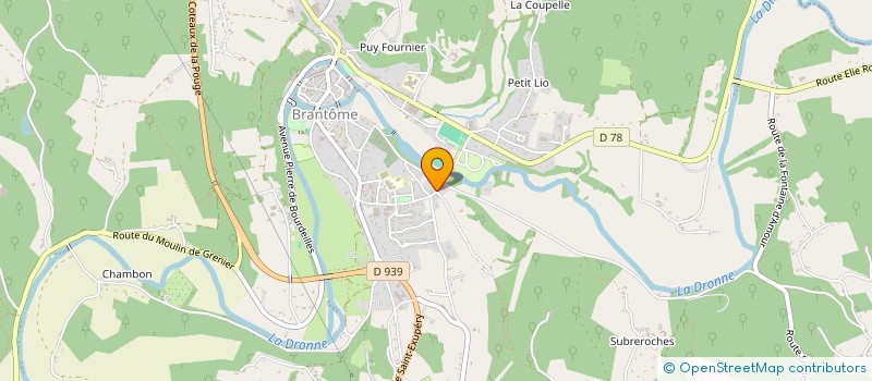 localisation de l'entreprise PERI PEINTURE  BRANTOME EN PERIGORD