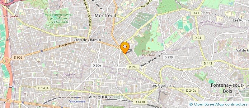 localisation de l'entreprise PERI TEX à MONTREUIL
