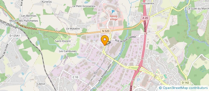 localisation de l'entreprise PERICAUD à LIMOGES