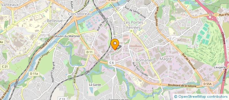 localisation de l'entreprise PERIER CABIROL à LIMOGES