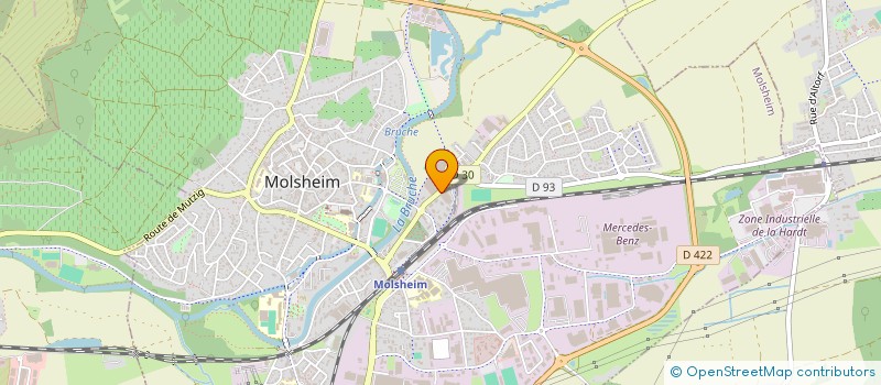 localisation de l'entreprise PERIF T à MOLSHEIM