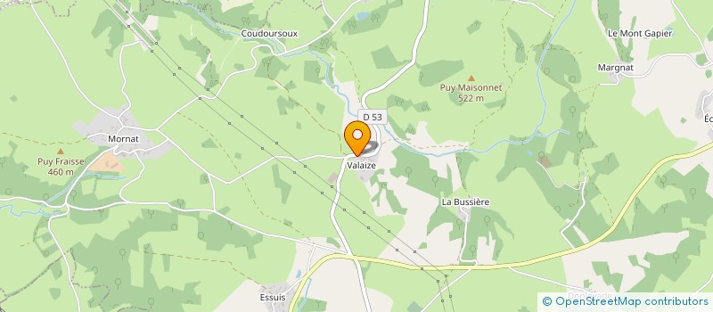 localisation de l'entreprise PERIGAUD TRAVAUX FORESTIERS ET SYLVICOLES à SAINT-PARDOUX-LES-CARDS