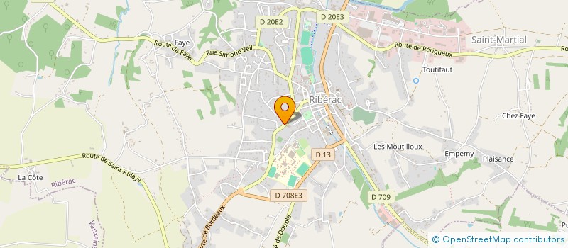 localisation de l'entreprise PERIGOR DINE  RIBERAC