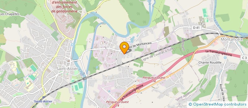 localisation de l'entreprise PERIGORD BLANC MENUISERIES  SAINT-ASTIER