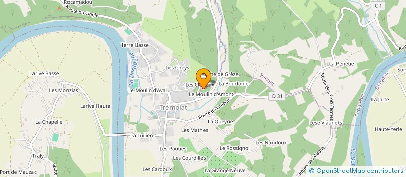 localisation de l'entreprise PERIGORD CHAPES & FACADES  TREMOLAT