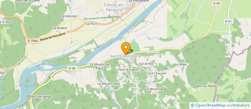 localisation de l'entreprise PERIGORD CREATION BOIS SARL à CALVIAC-EN-PERIGORD