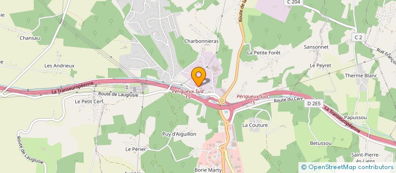 localisation de l'entreprise PERIGORD DEVELOPPEMENT  COULOUNIEIX CHAMIERS