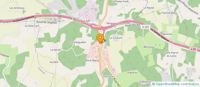 localisation de l'entreprise PERIGORD EXPERTISE AUTOMOBILE à SANILHAC