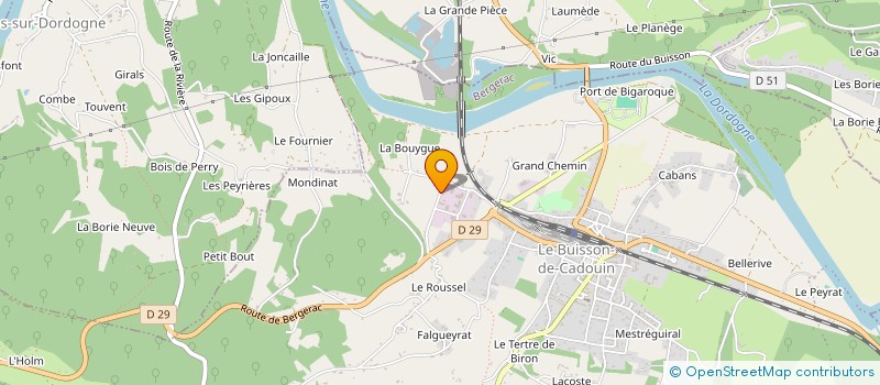 localisation de l'entreprise PERIGORD NOIR AGENCEMENT à LE BUISSON-DE-CADOUIN