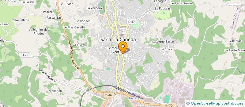 localisation de l'entreprise PERIGORD QUERCY IMMOBILIER  SARLAT-LA-CANEDA